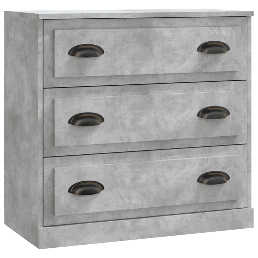 Buffets 2 pcs gris béton bois d'ingénierie - XIOS
