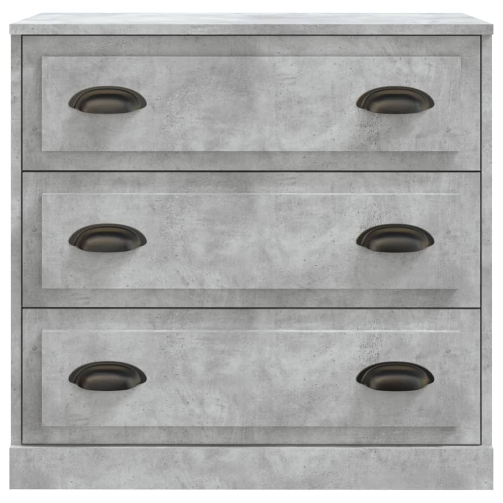 Buffets 2 pcs gris béton bois d'ingénierie - XIOS