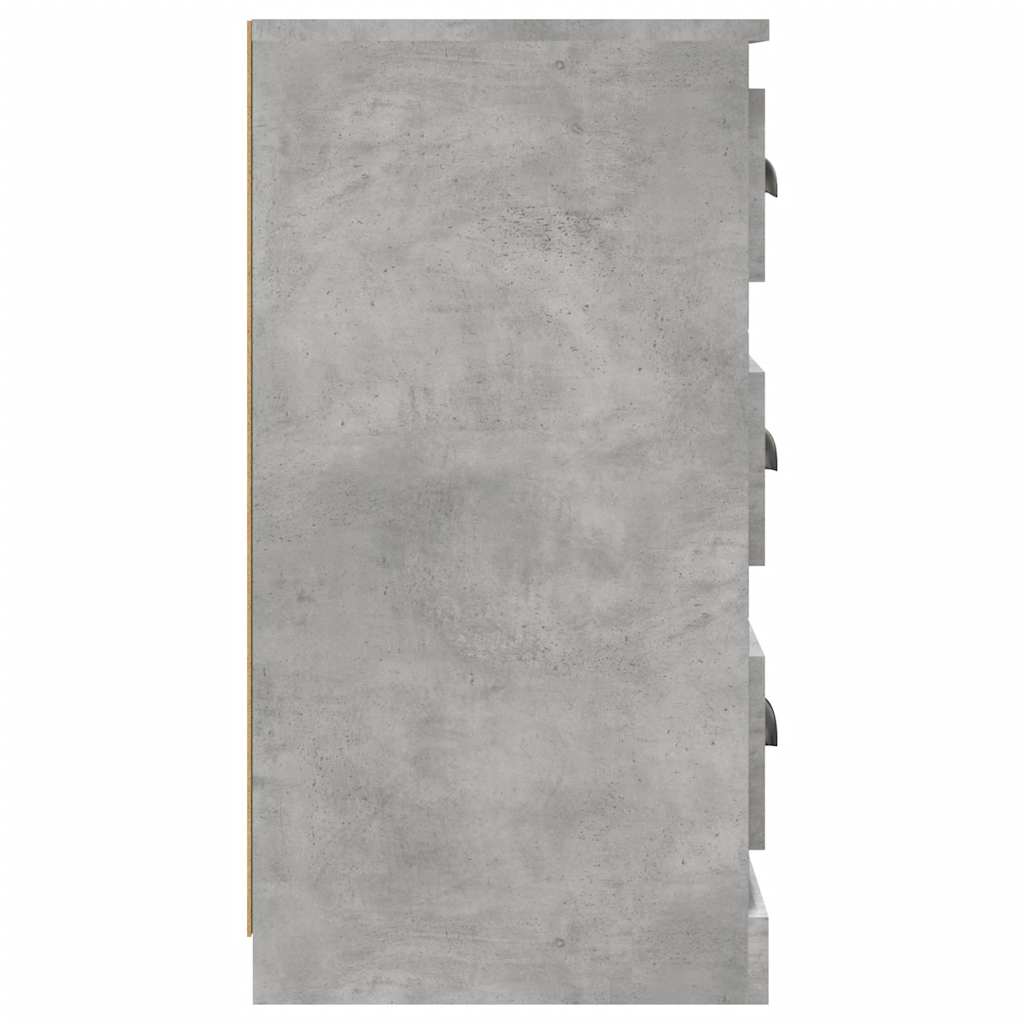 Buffets 2 pcs gris béton bois d'ingénierie