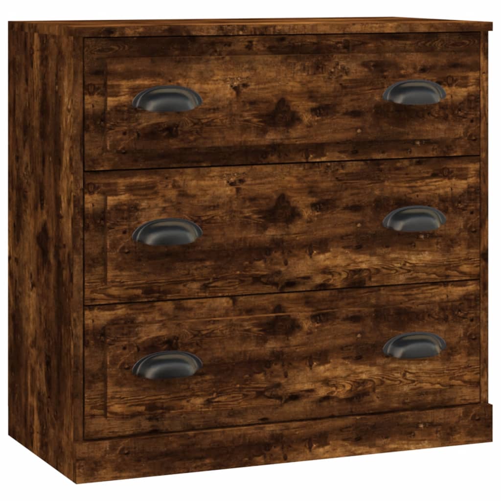 Buffets 2 pcs chêne fumé bois d'ingénierie