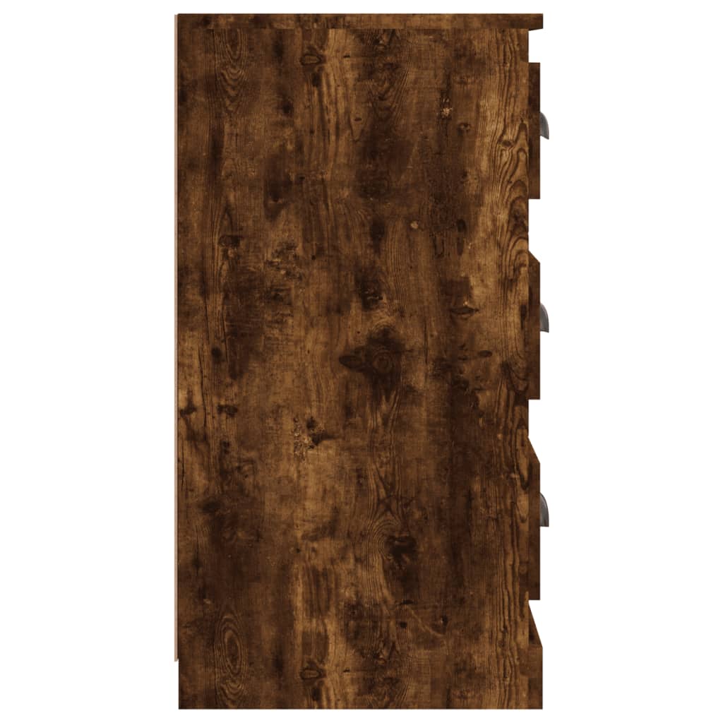 Buffets 2 pcs chêne fumé bois d'ingénierie
