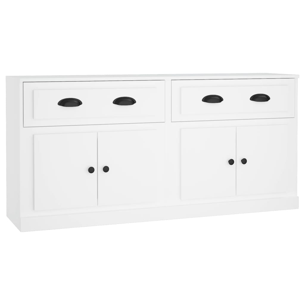 Buffets 2 pcs blanc bois d'ingénierie - XIOS