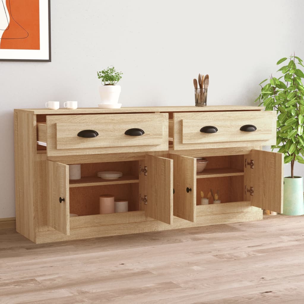 Buffets 2 pcs chêne sonoma bois d'ingénierie - XIOS