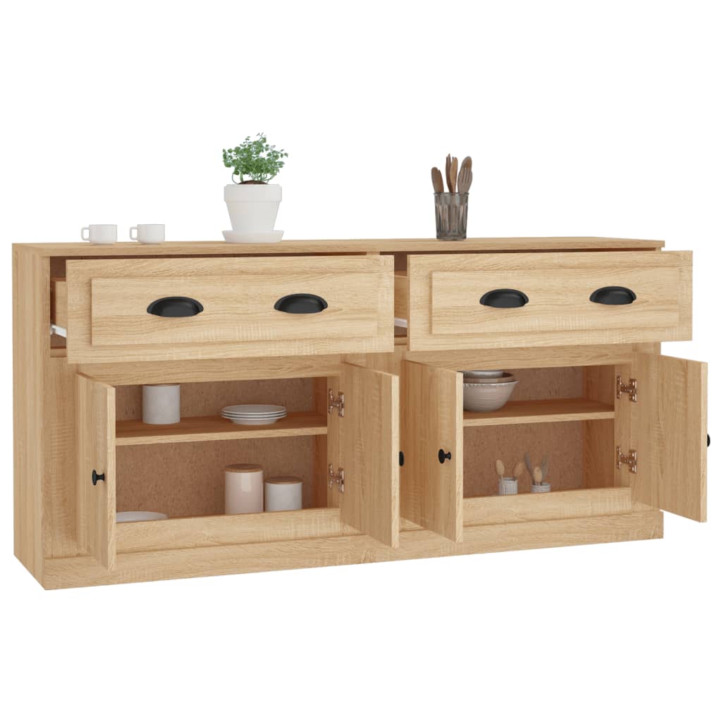 Buffets 2 pcs chêne sonoma bois d'ingénierie - XIOS