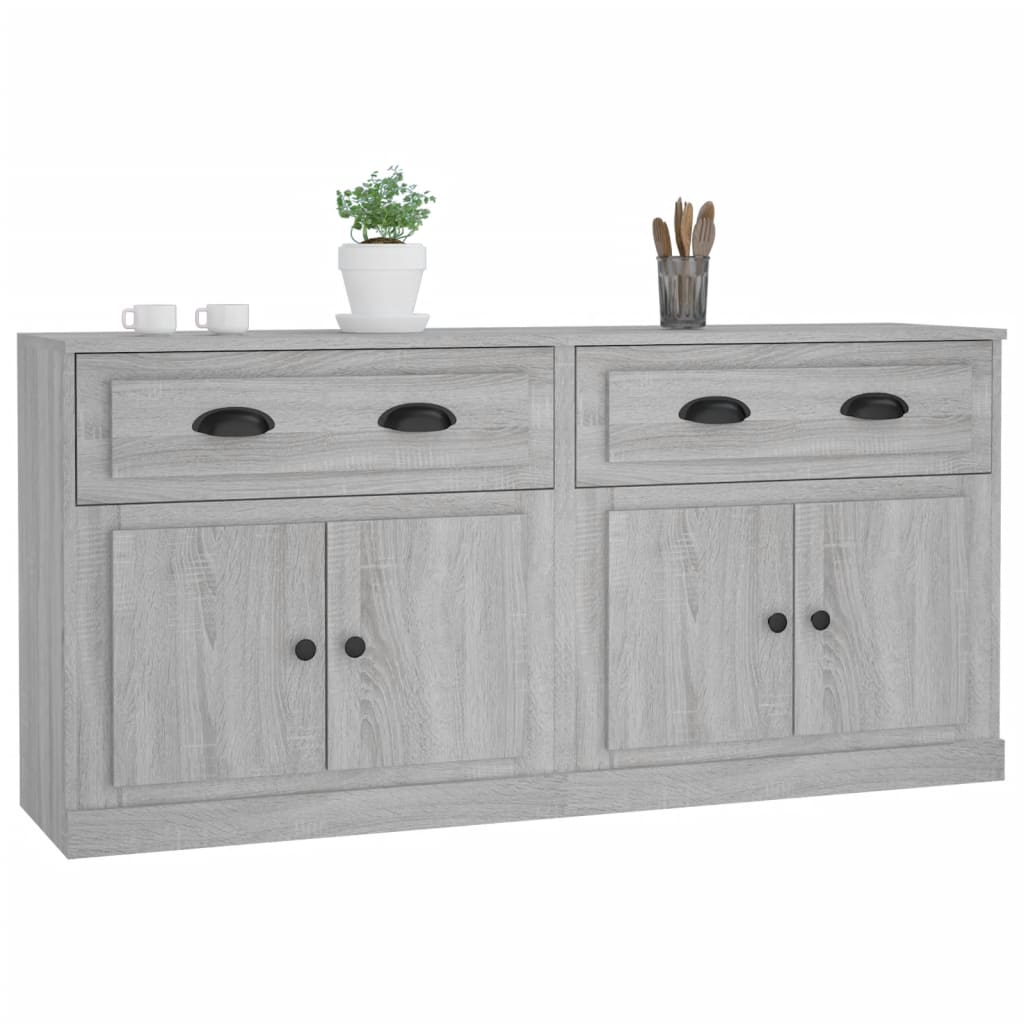 Buffets 2 pcs sonoma gris bois d'ingénierie - XIOS