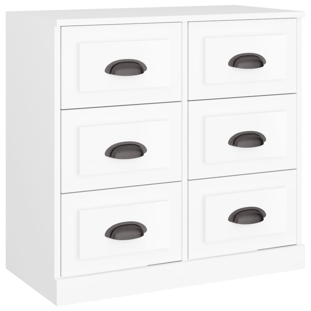 Buffets 2 pcs blanc bois d'ingénierie - XIOS