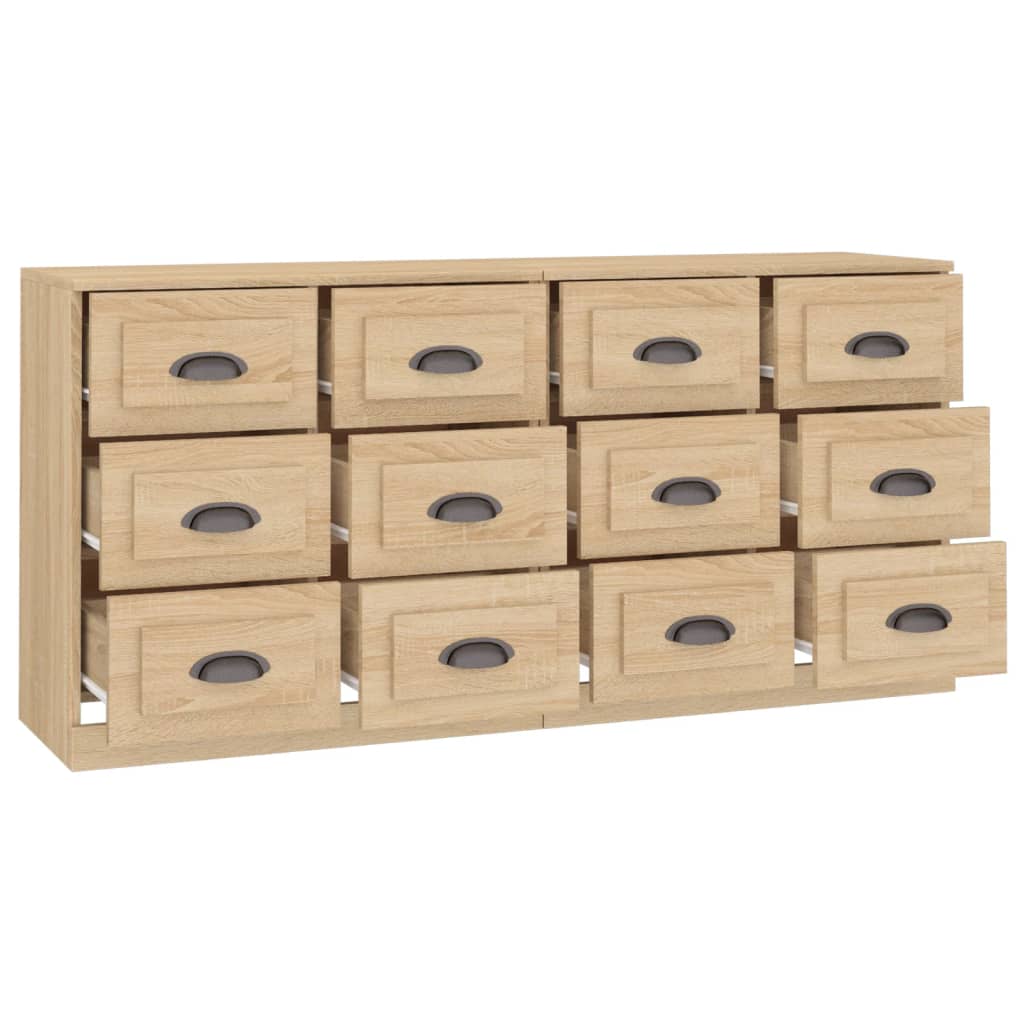 Buffets 2 pcs chêne sonoma bois d'ingénierie - XIOS