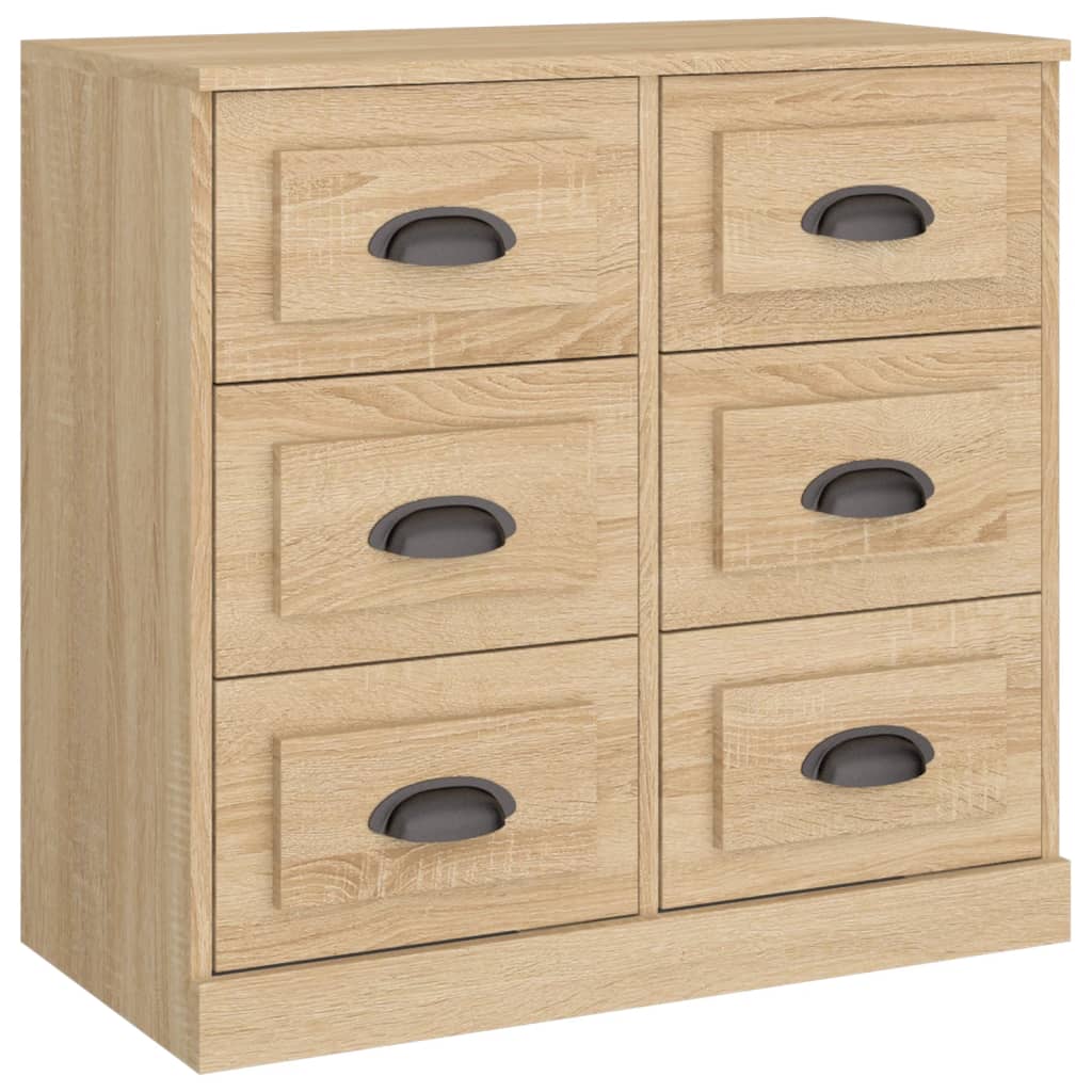 Buffets 2 pcs chêne sonoma bois d'ingénierie