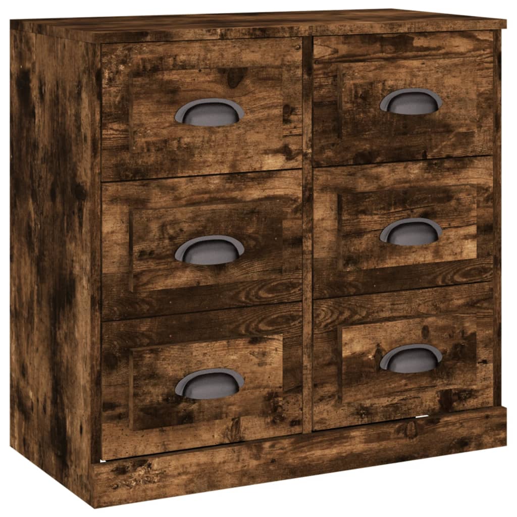 Buffets 2 pcs chêne fumé bois d'ingénierie - XIOS