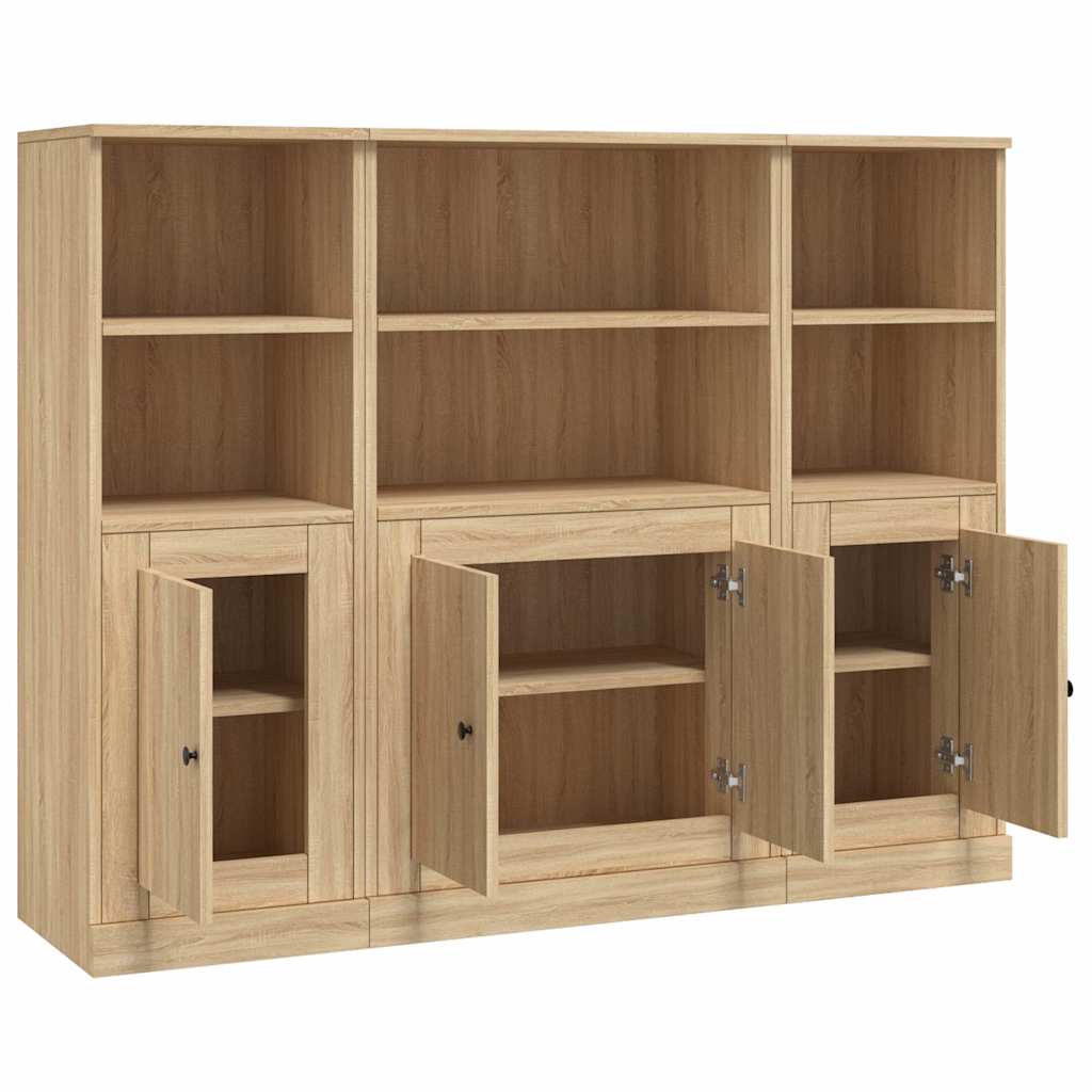Buffets 3 pcs chêne sonoma bois d'ingénierie - XIOS