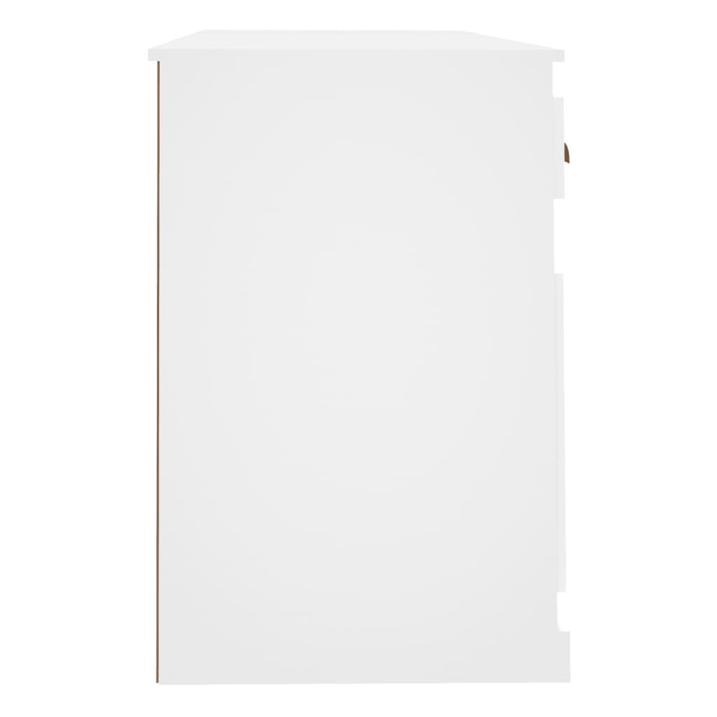 Bureau avec armoire blanc bois d'ingénierie