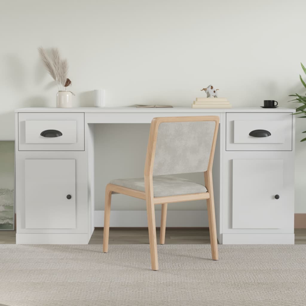 Bureau avec armoire blanc bois d'ingénierie - XIOS