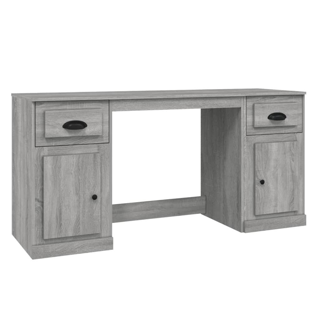 Bureau avec armoire sonoma gris bois d'ingénierie - XIOS