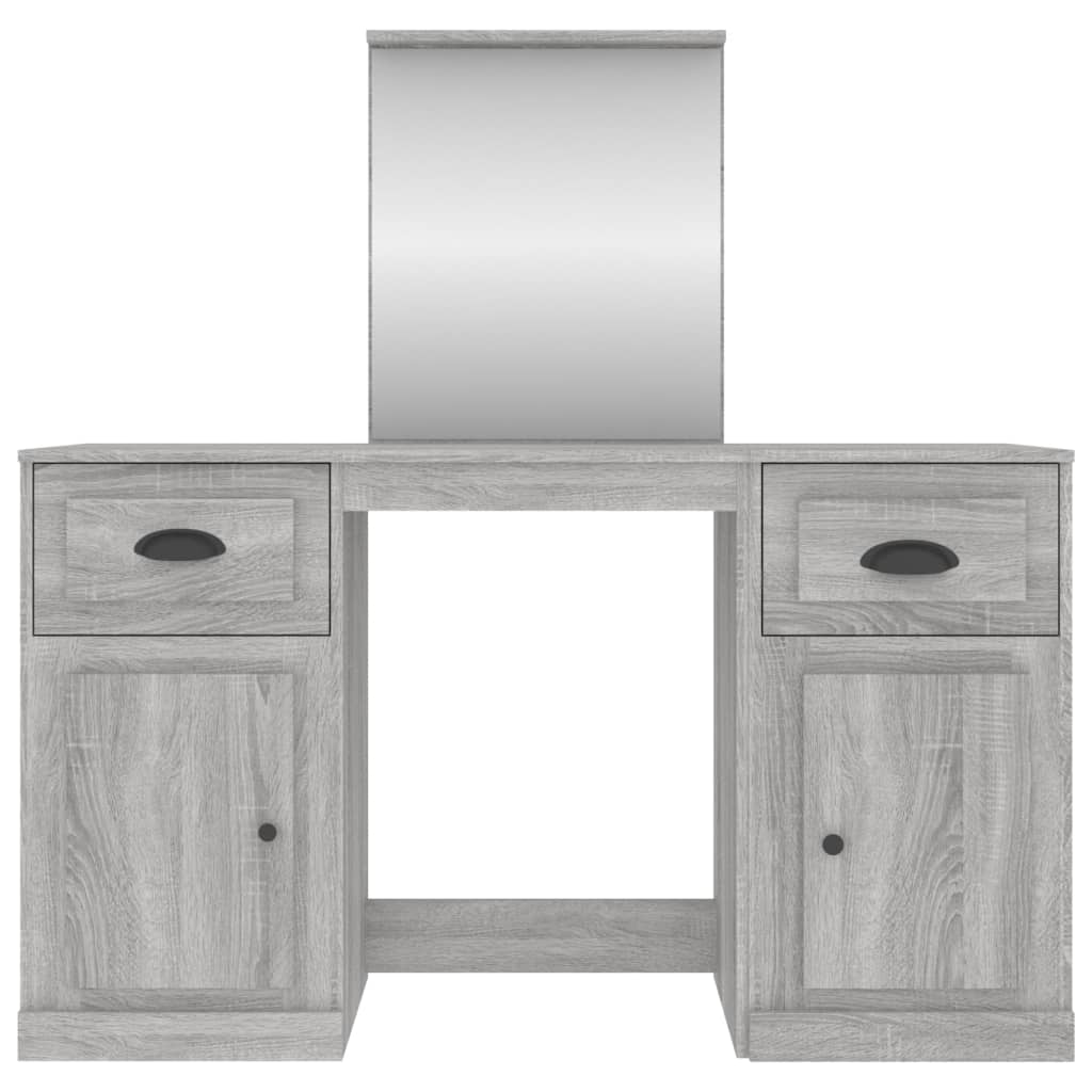 Coiffeuse avec miroir sonoma gris 130x50x132,5 cm - XIOS