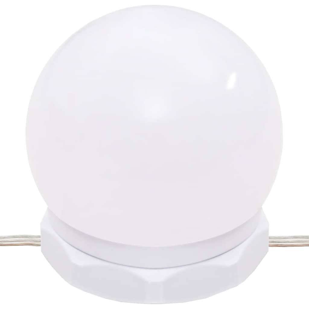 Coiffeuse avec LED sonoma gris 130x50x132,5 cm