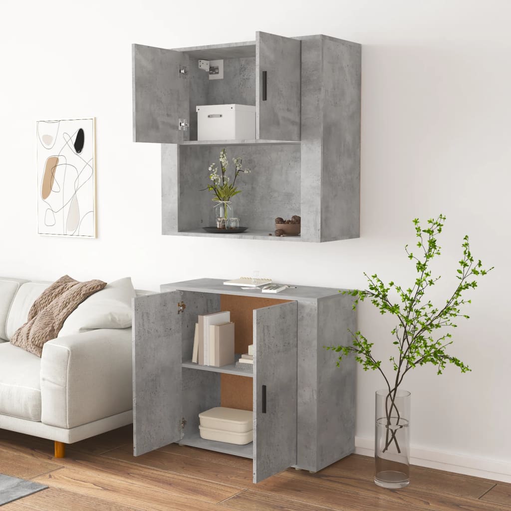 Buffet haut Gris béton Bois d'ingénierie - XIOS