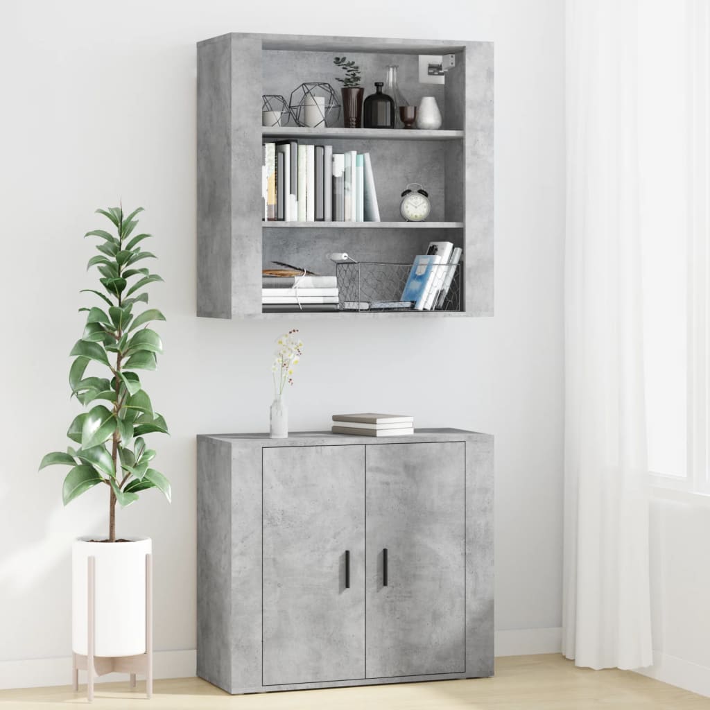 Buffet haut Gris béton Bois d'ingénierie - XIOS