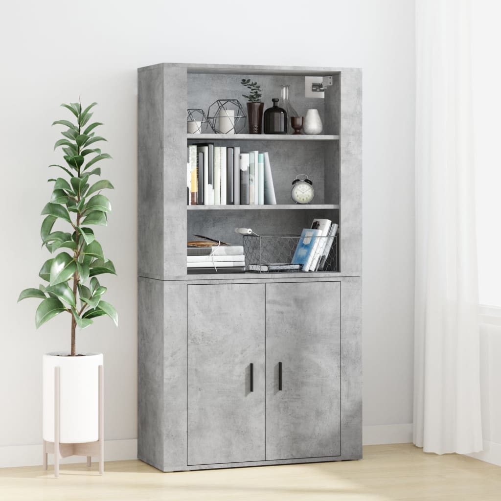 Buffet haut Gris béton Bois d'ingénierie - XIOS