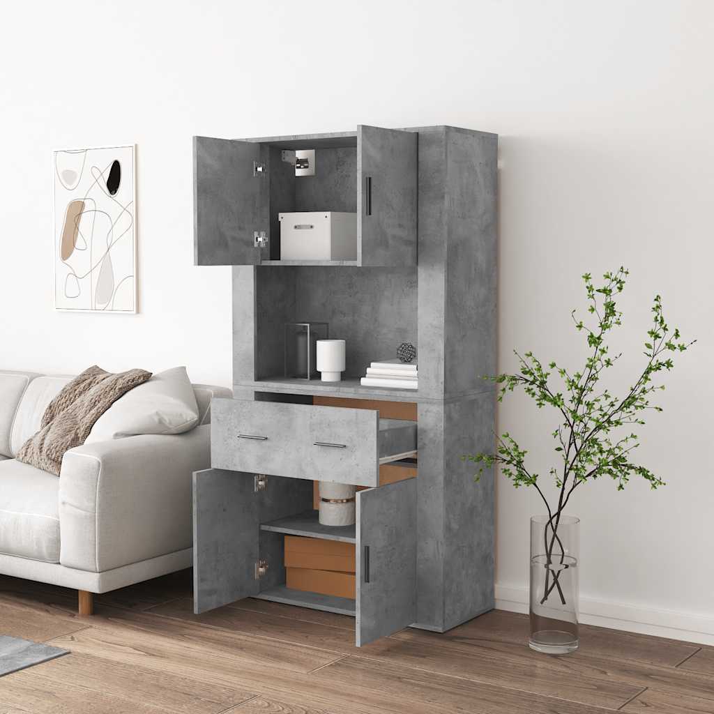 Buffet haut Gris béton Bois d'ingénierie - XIOS