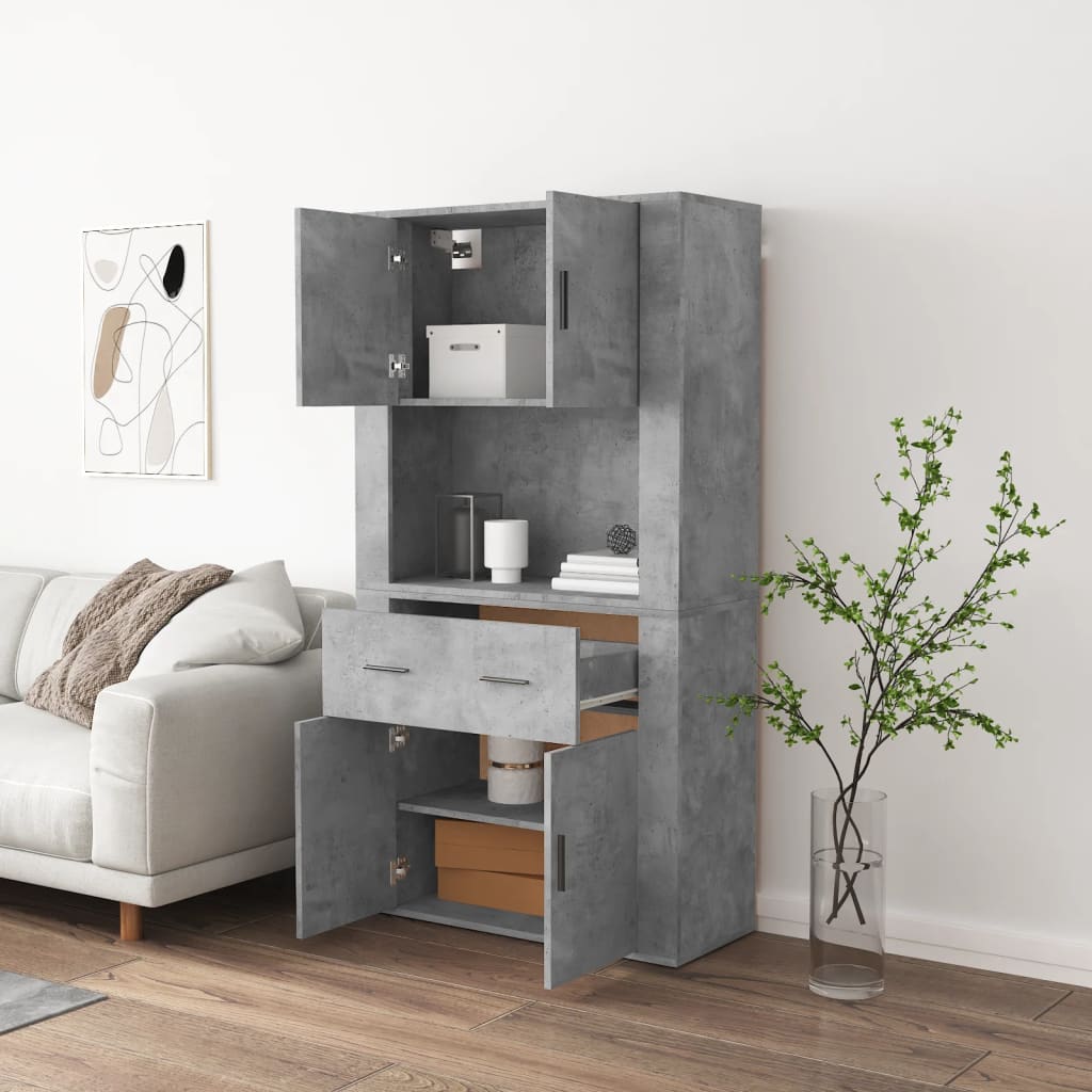 Buffet haut Gris béton Bois d'ingénierie - XIOS