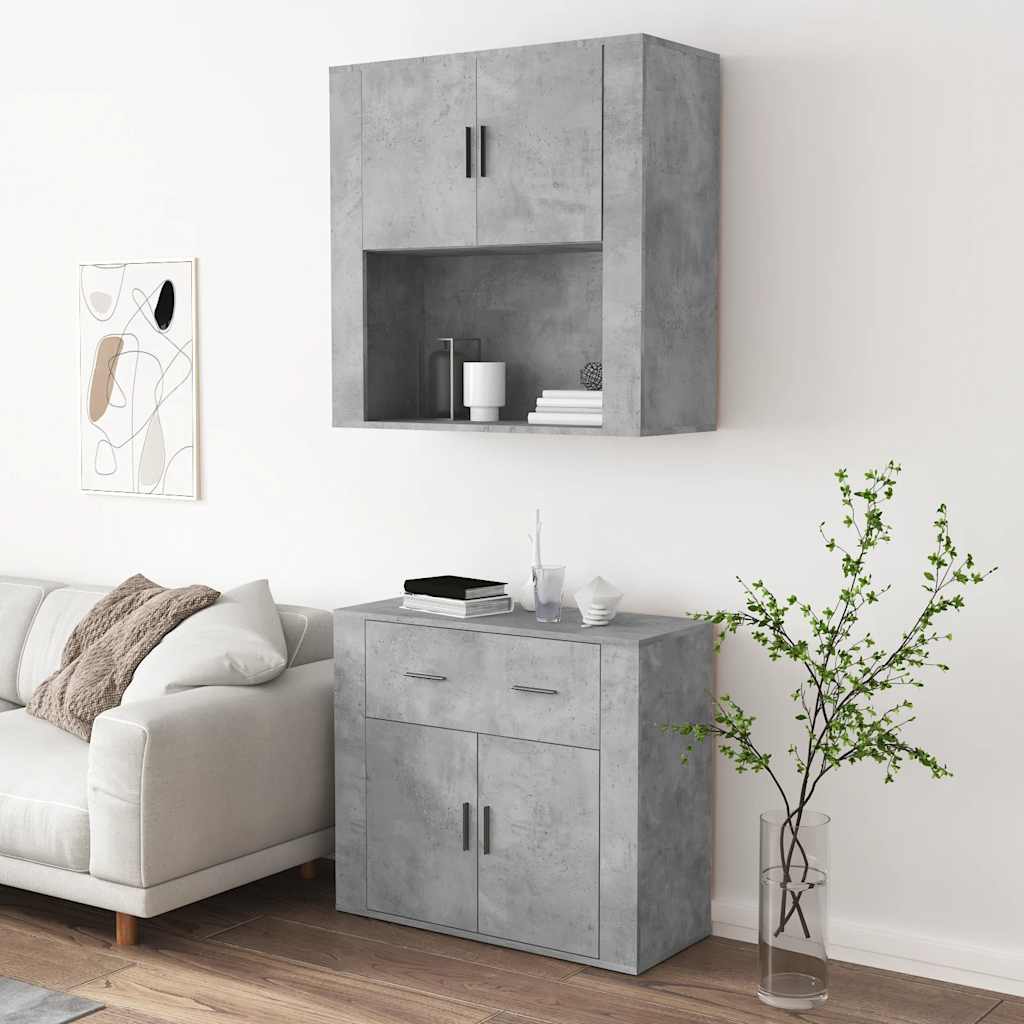 Buffet haut Gris béton Bois d'ingénierie - XIOS