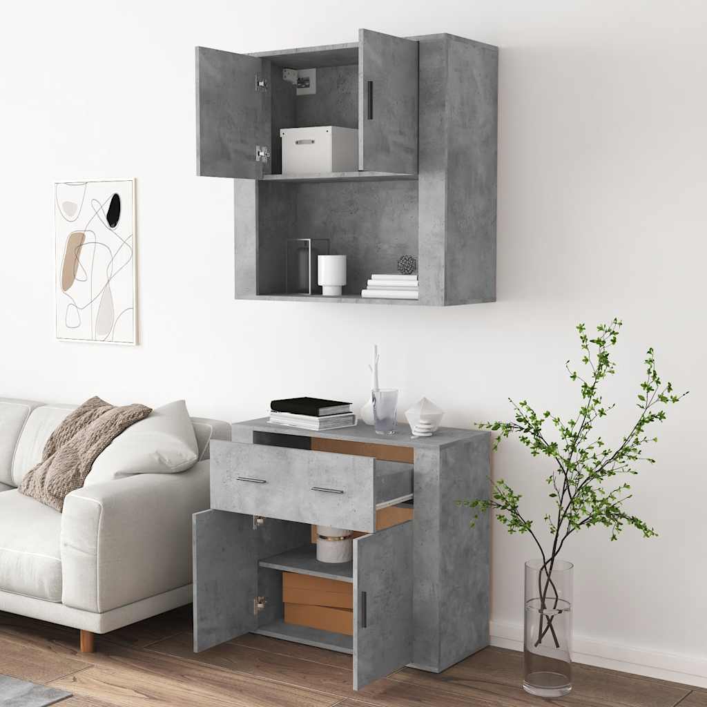 Buffet haut Gris béton Bois d'ingénierie - XIOS