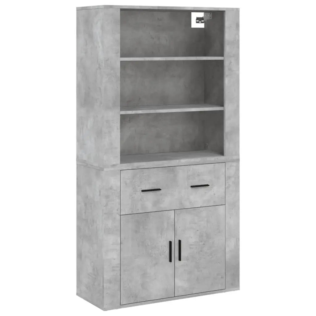 Buffet haut Gris béton Bois d’ingénierie - XIOS