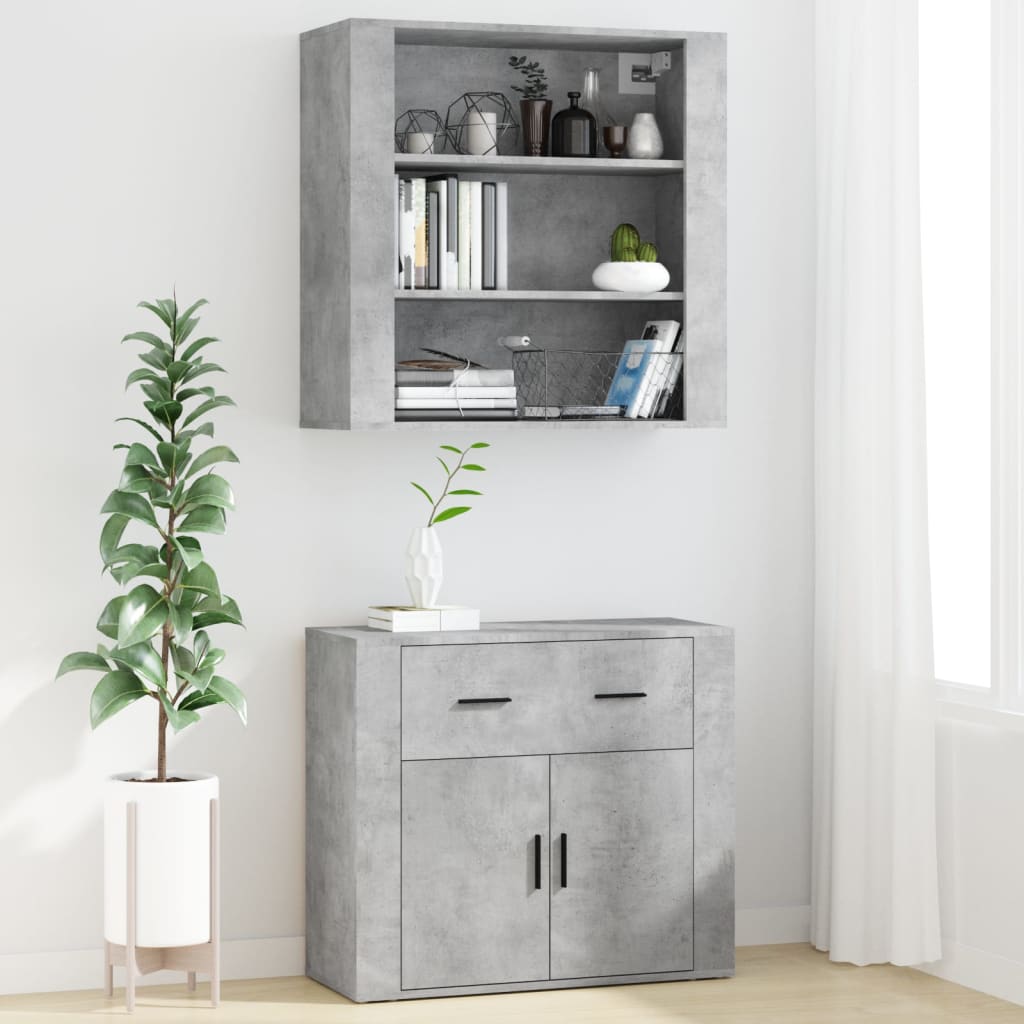 Buffet haut Gris béton Bois d'ingénierie - XIOS