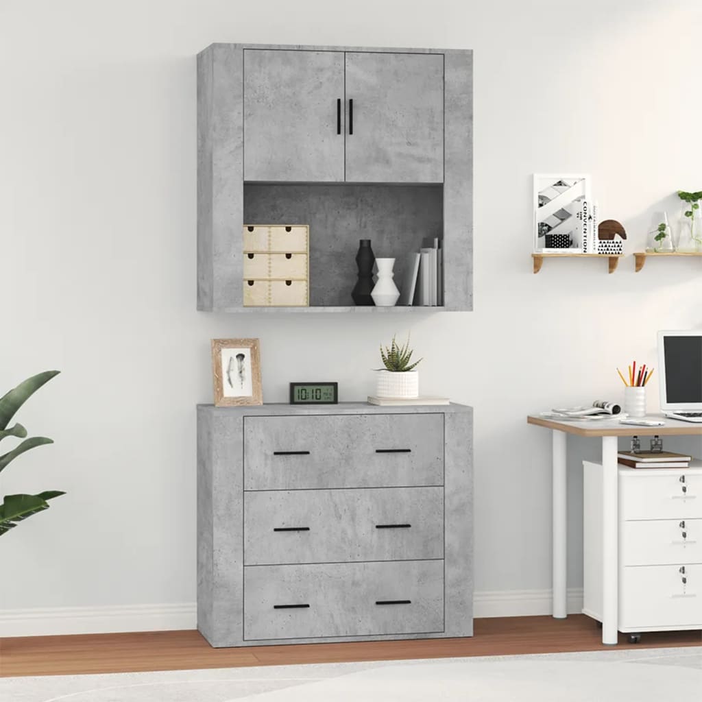 Buffet haut Gris béton Bois d'ingénierie - XIOS