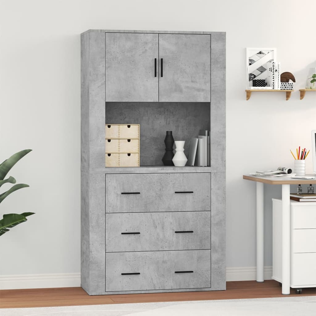 Buffet haut Gris béton Bois d'ingénierie - XIOS