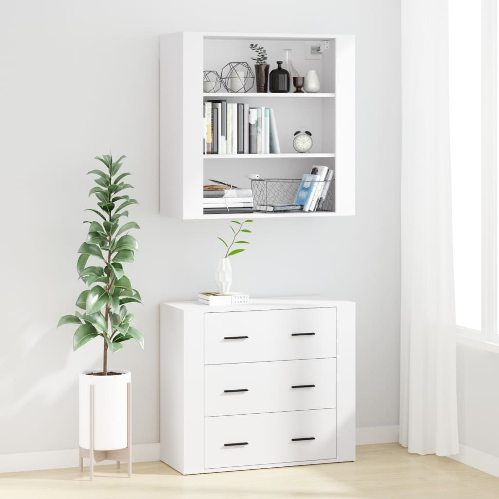 Buffet haut Blanc Bois d'ingénierie