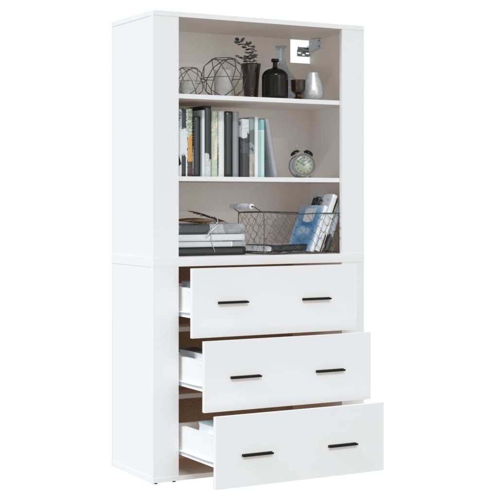 Buffet haut Blanc Bois d'ingénierie