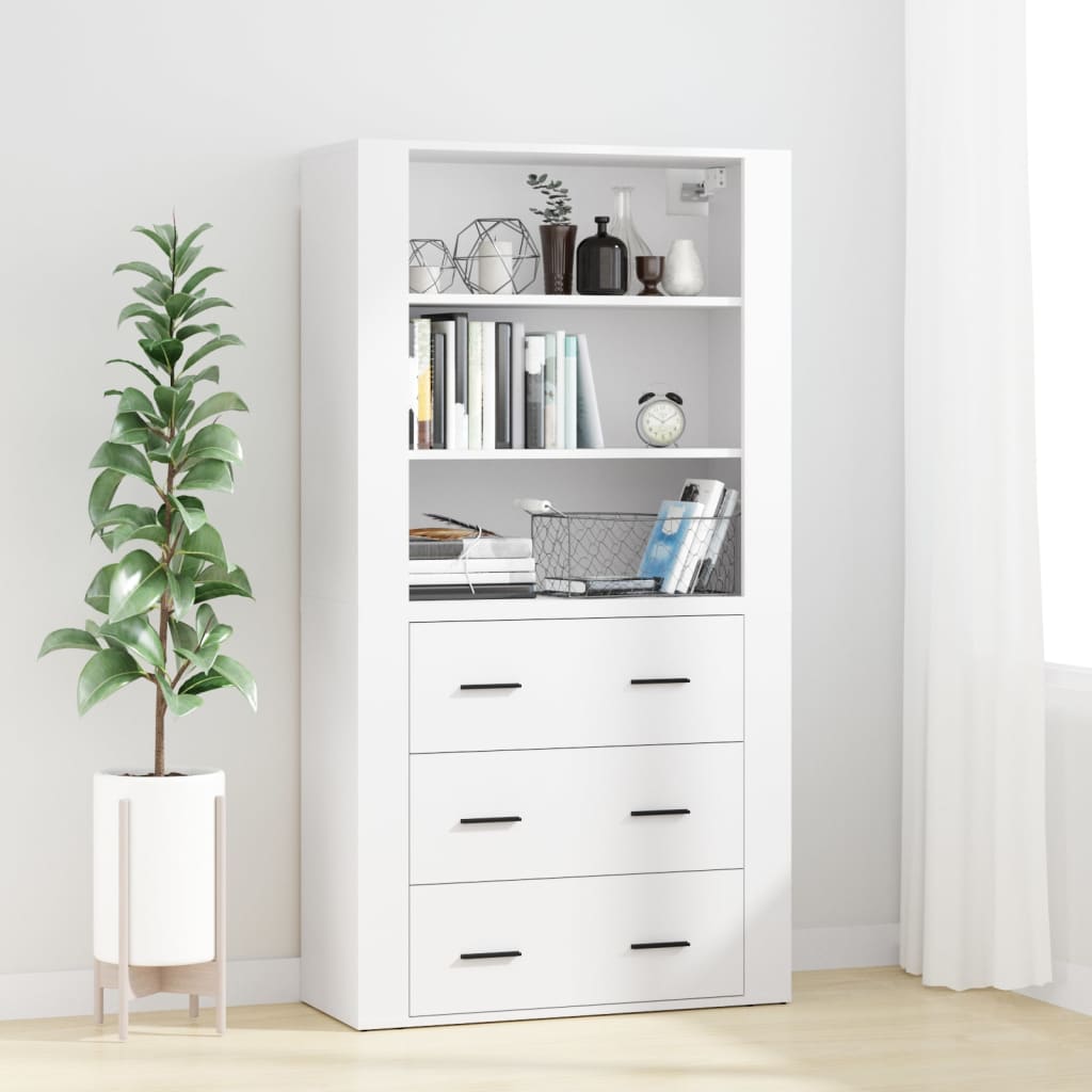 Buffet haut Blanc Bois d'ingénierie