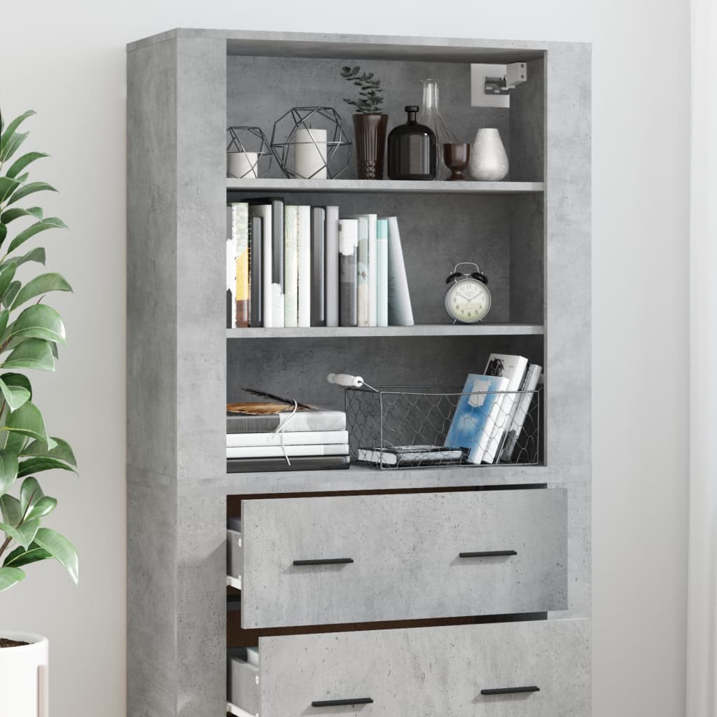 Buffet haut Gris béton Bois d'ingénierie - XIOS
