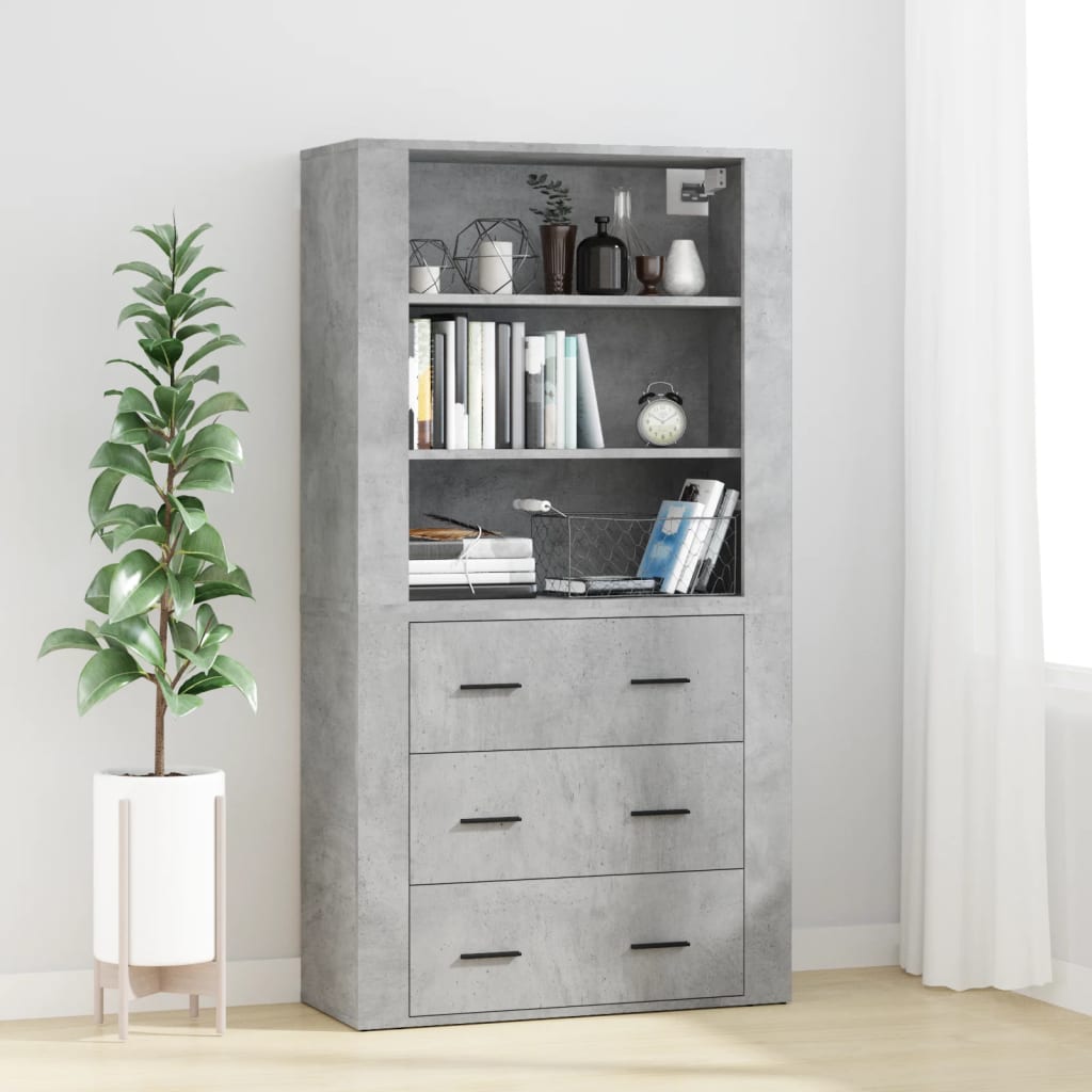 Buffet haut Gris béton Bois d'ingénierie - XIOS