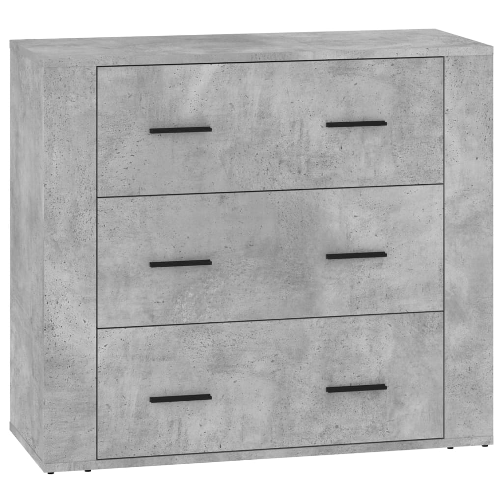 Buffets 3 pcs gris béton bois d'ingénierie - XIOS