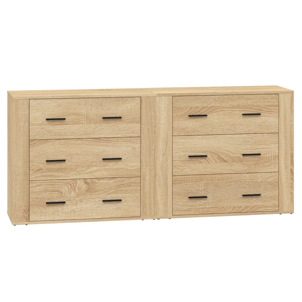 Buffets 2 pcs chêne sonoma bois d'ingénierie - XIOS