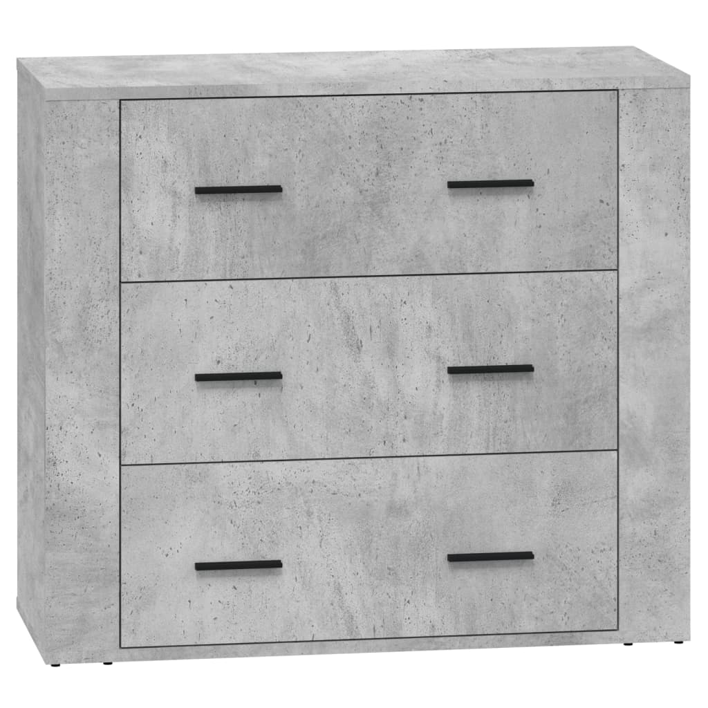 Buffets 2 pcs gris béton bois d'ingénierie - XIOS