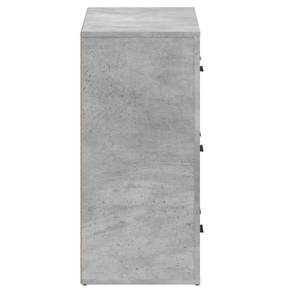 Buffets 2 pcs gris béton bois d'ingénierie - XIOS