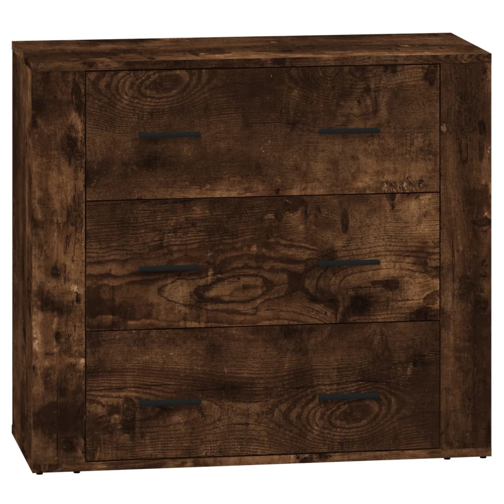 Buffets 2 pcs chêne fumé bois d'ingénierie - XIOS