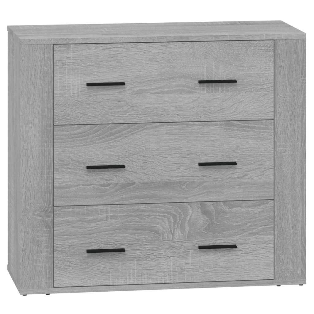 Buffets 2 pcs sonoma gris bois d'ingénierie - XIOS