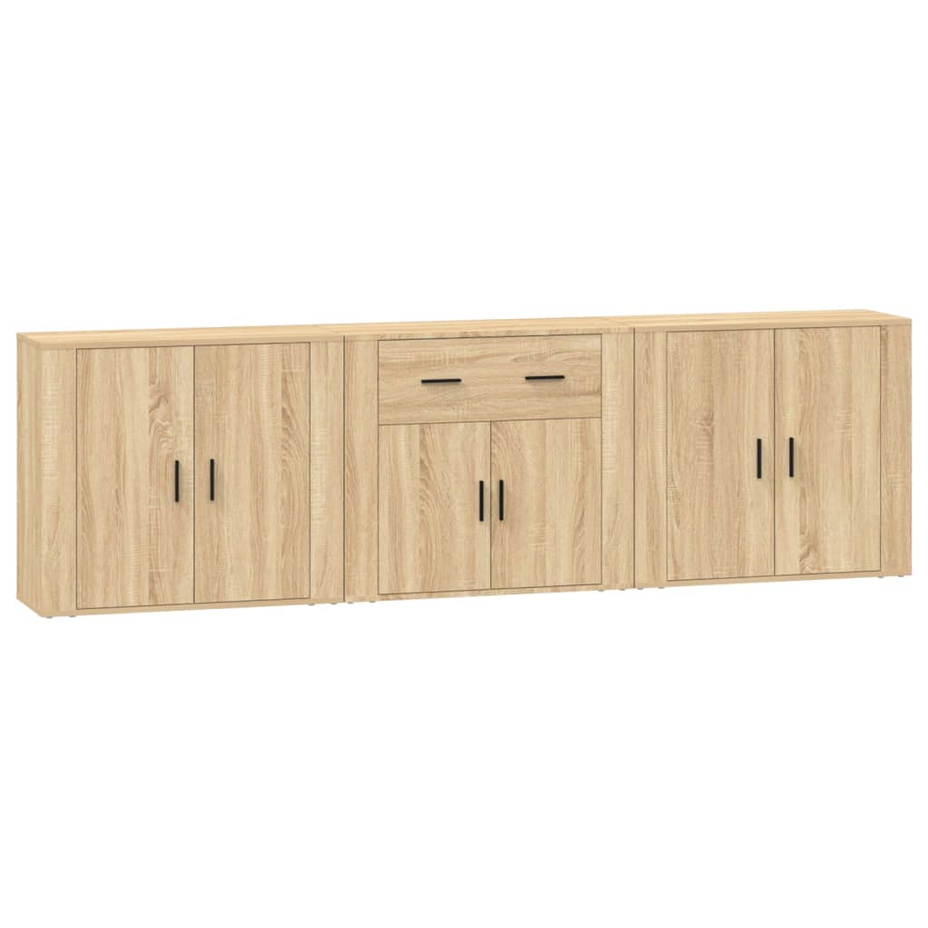 Buffets 3 pcs Chêne sonoma Bois d'ingénierie - XIOS