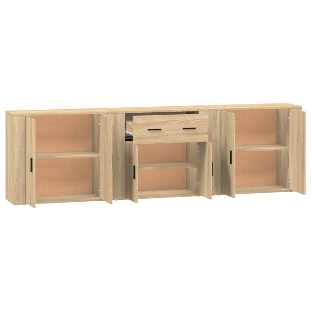 Buffets 3 pcs Chêne sonoma Bois d'ingénierie - XIOS