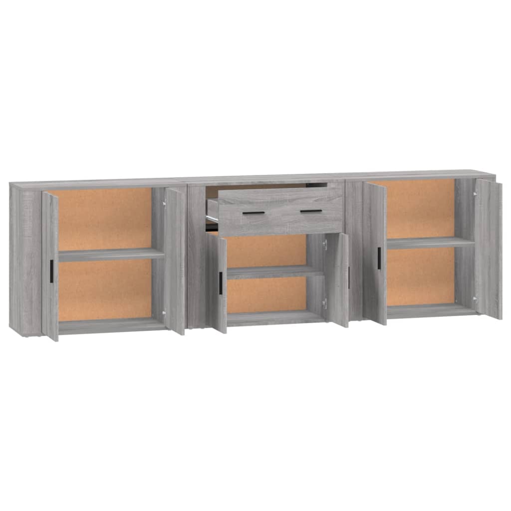 Buffets 3 pcs Sonoma gris Bois d'ingénierie - XIOS
