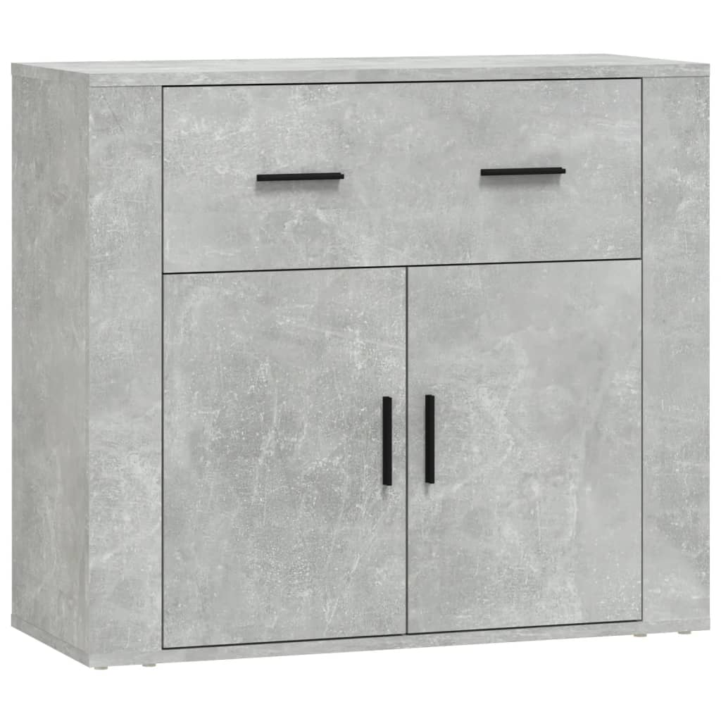 Buffets 3 pcs gris béton bois d'ingénierie - XIOS
