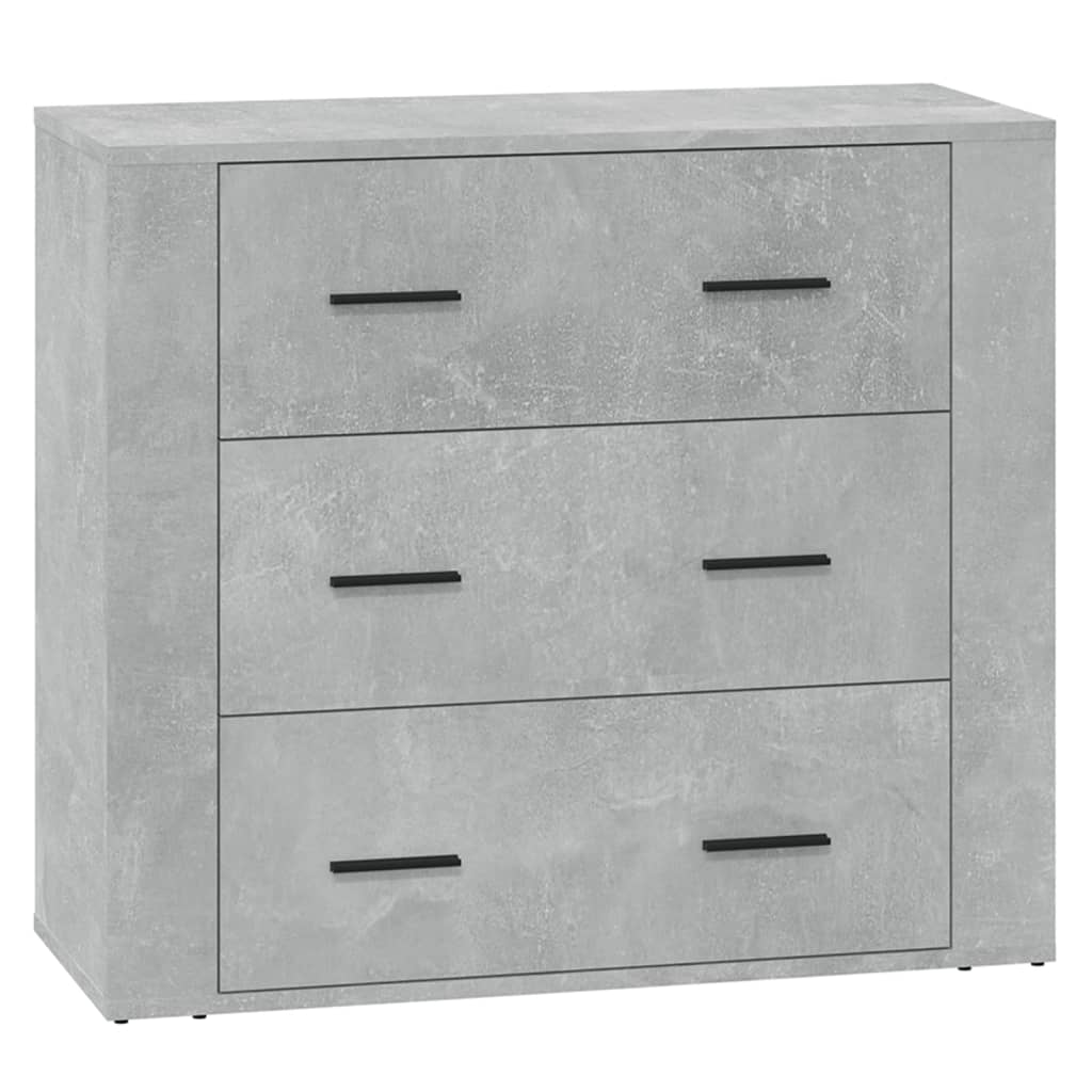 Buffets 3 pcs gris béton bois d'ingénierie - XIOS