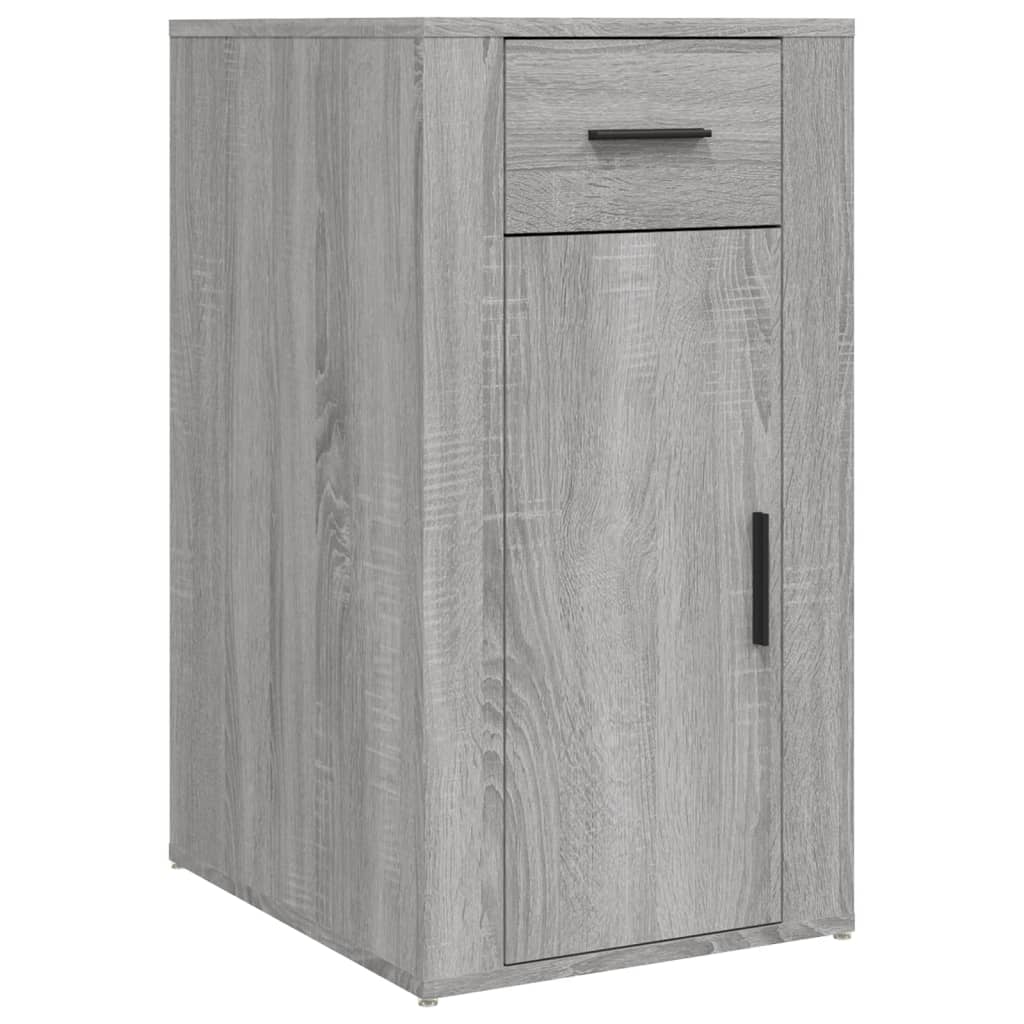 Bureau avec armoire sonoma gris bois d'ingénierie - XIOS