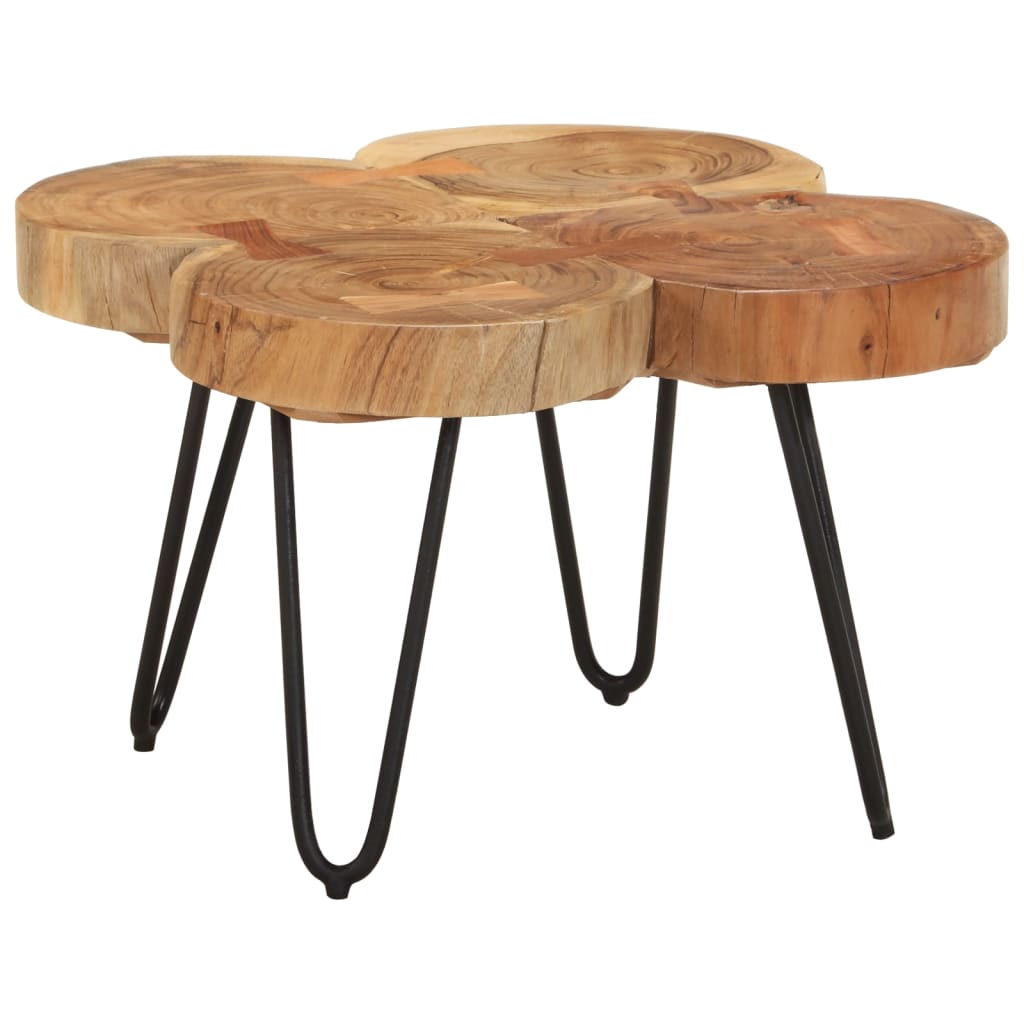 Table basse 36 cm 4 troncs bois d'acacia massif - XIOS