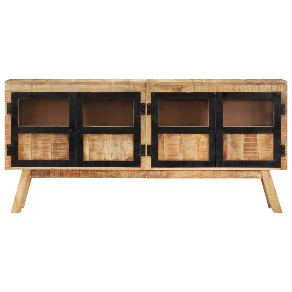 Buffet marron et noir 160x30x76 cm bois massif de manguier - XIOS