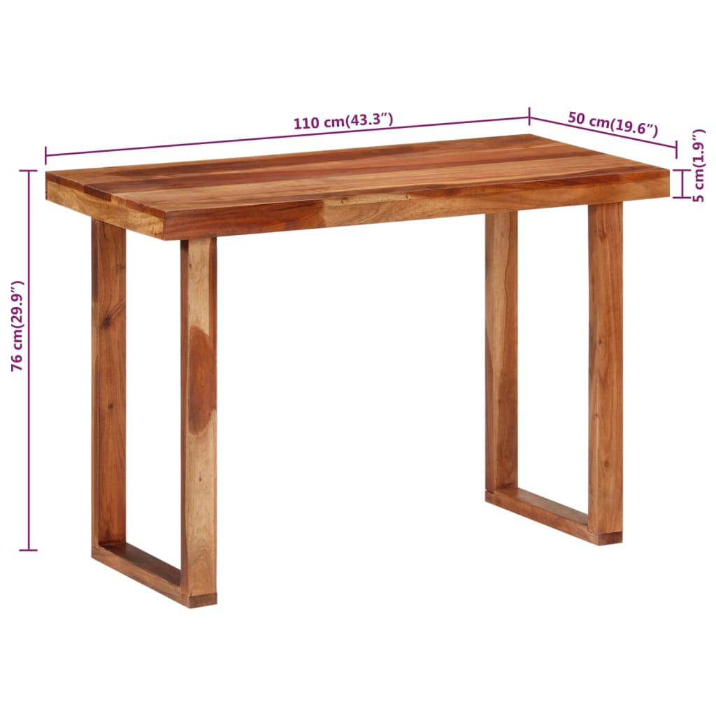 Table à dîner 110x50x76 cm Bois d'acacia solide - XIOS